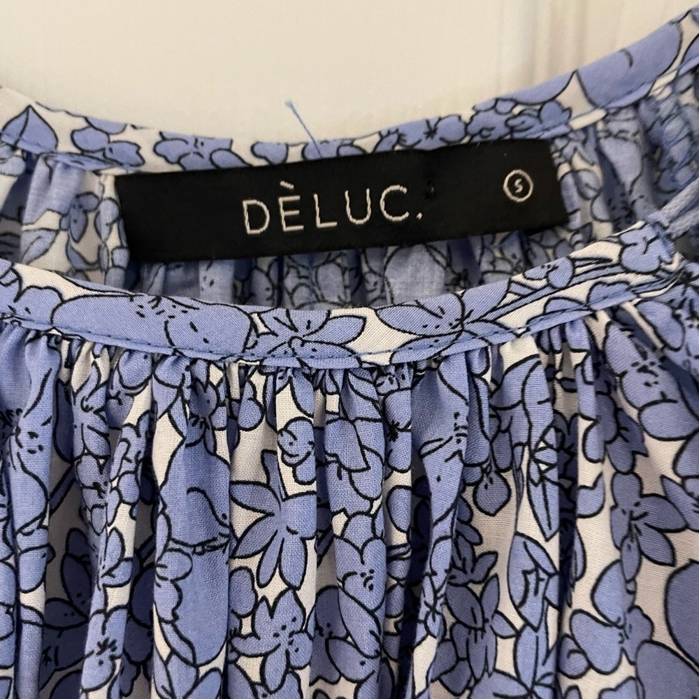 DELUC WOMEN'S ANGELA MINI DRESS in blue floral - Picture 5 of 6